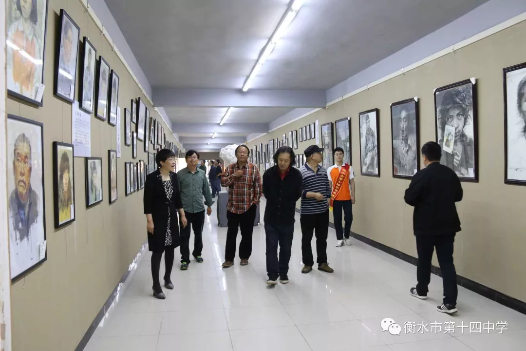 衡水市第十四中学举办建校18周年师生美术作品展